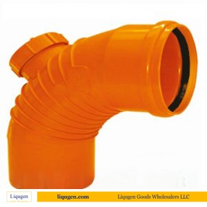Push-Fit 87.5° Swept Bend With Threaded Cap (SS) Orange