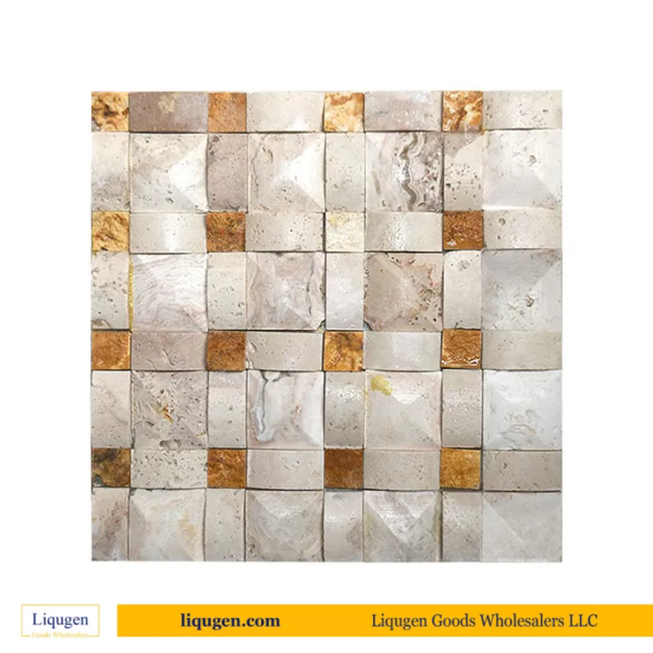 Cream Quadrate Stacked Stone